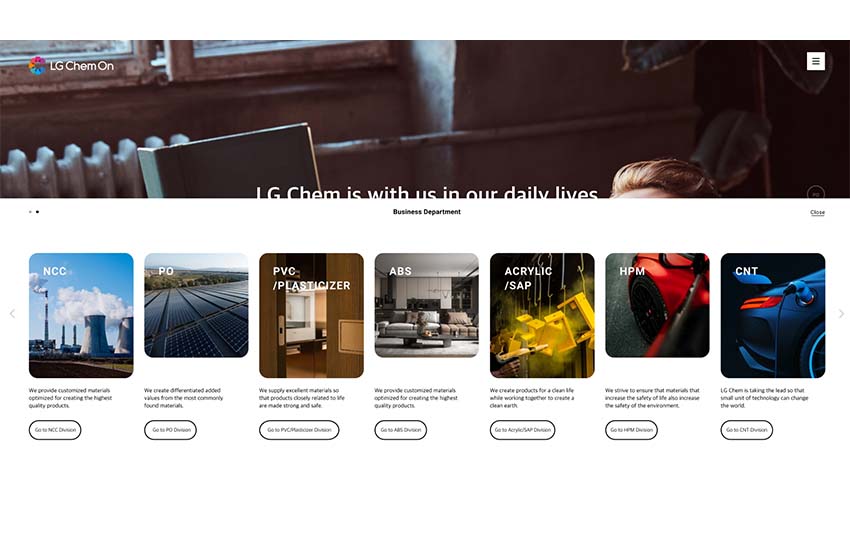Introduced through expansion of ‘LG Chem On’